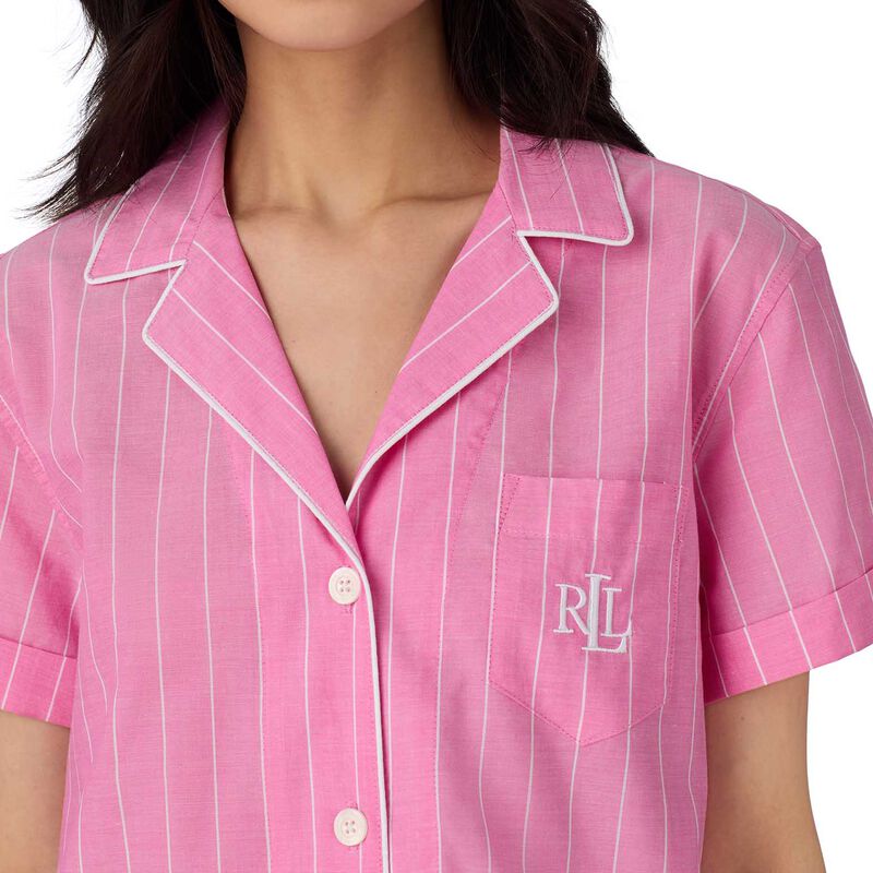 Lauren Ralph Lauren Cotton Lawn S/S Notch Collar Pajama Set image number 8